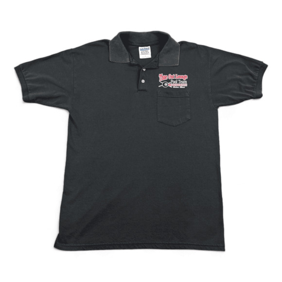 Vintage Pool Team Polo Shirt Adult SMALL Billiards Player Y2K Time Out Lounge - Picture 1 of 7